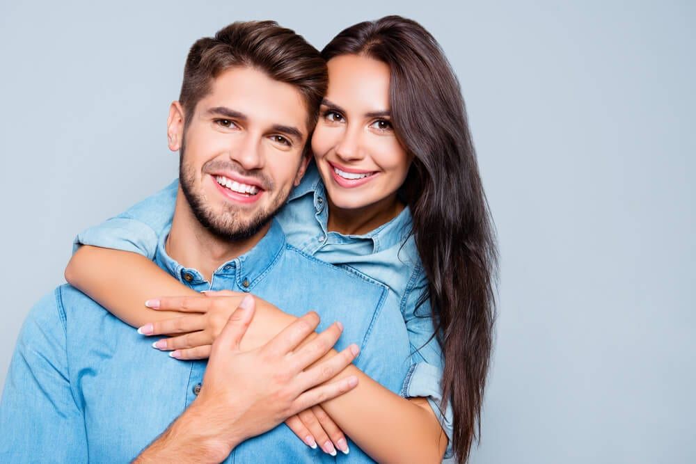 couple done with dental bonding appointment